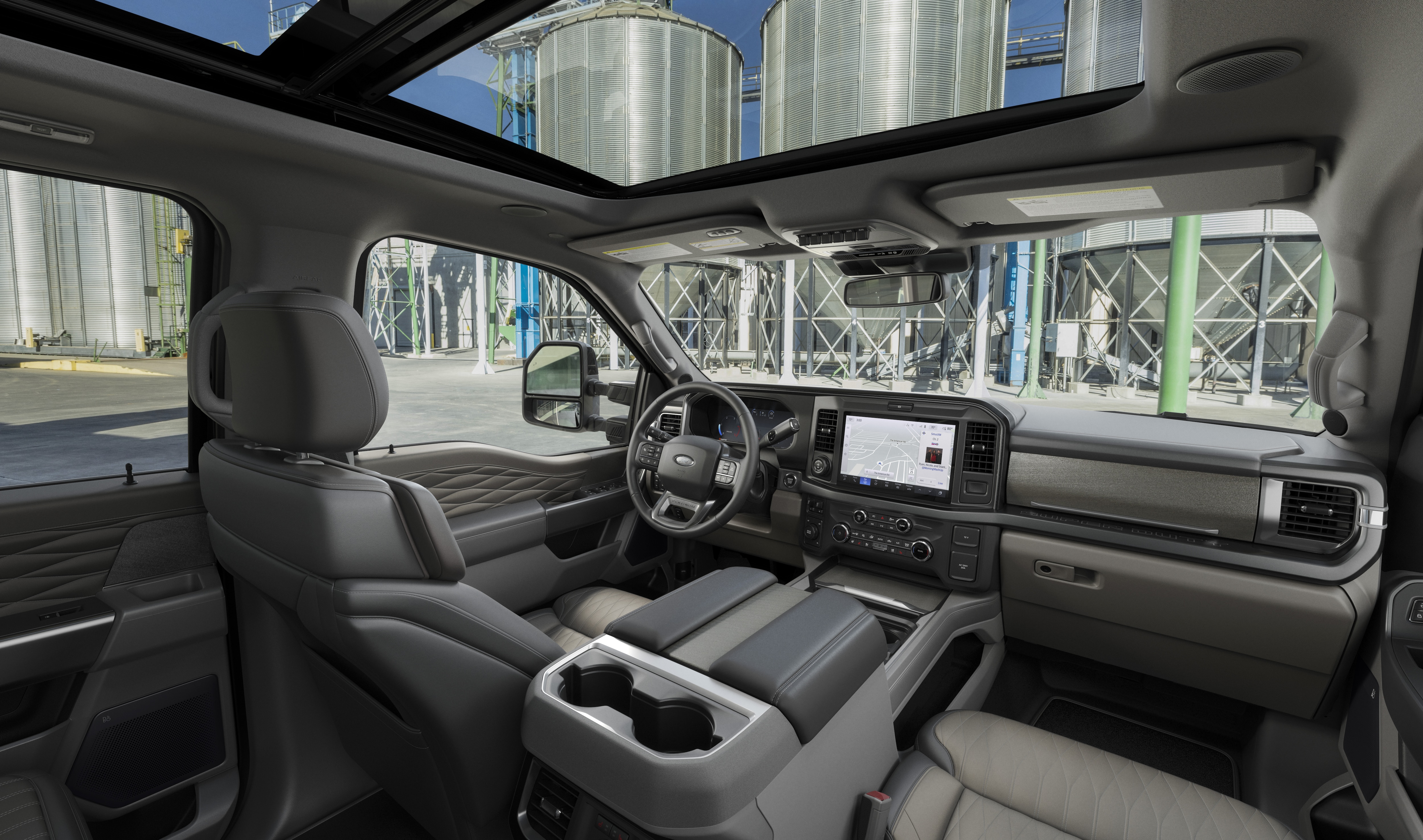 2025 Super Duty F-350 Platinum Plus with Smoked Truffle Interior.